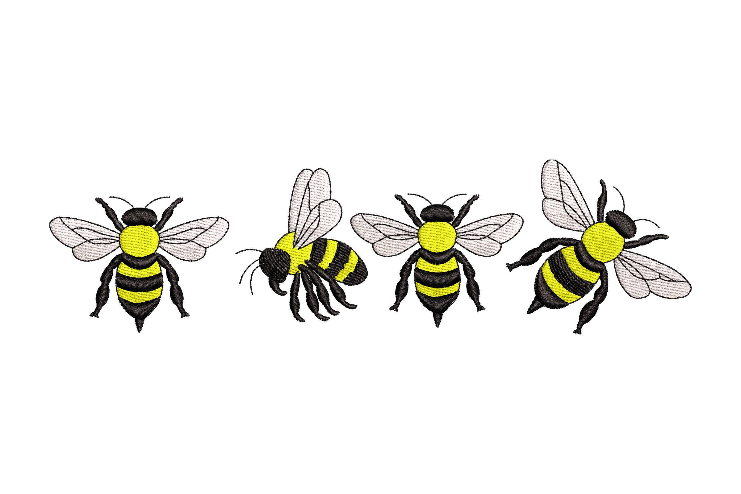 Bumble Bee Insects Border Machine Embroidery Design