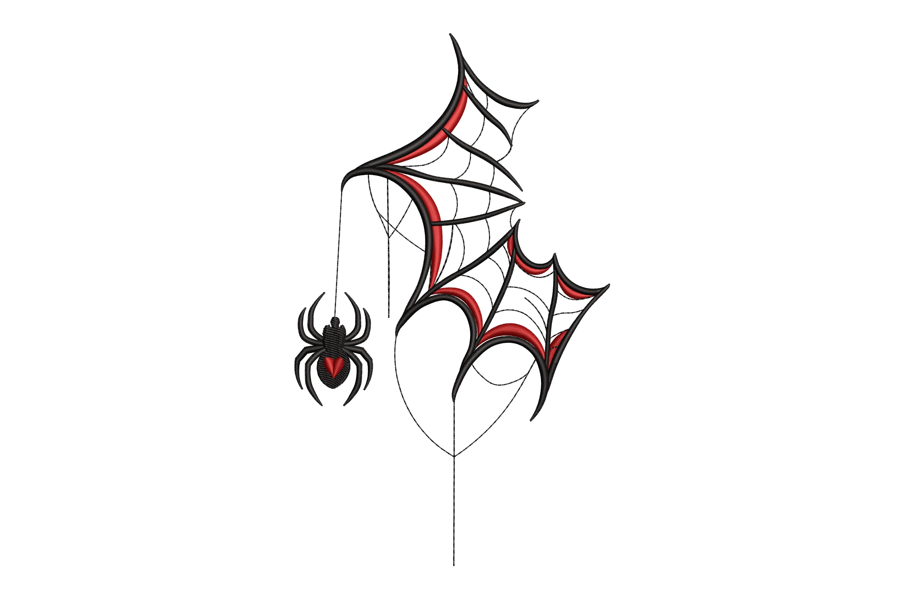 Spider Web Corner Machine Embroidery Design | Embroidize